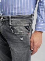 anbass slim fit 11 oz dark grey comfort denim