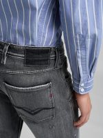 anbass slim fit 11 oz dark grey comfort denim