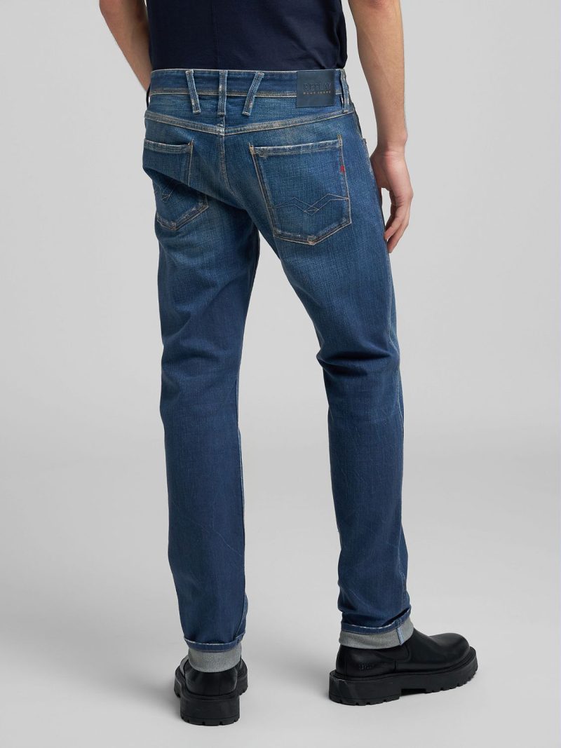 anbass slim fit dark blue denim