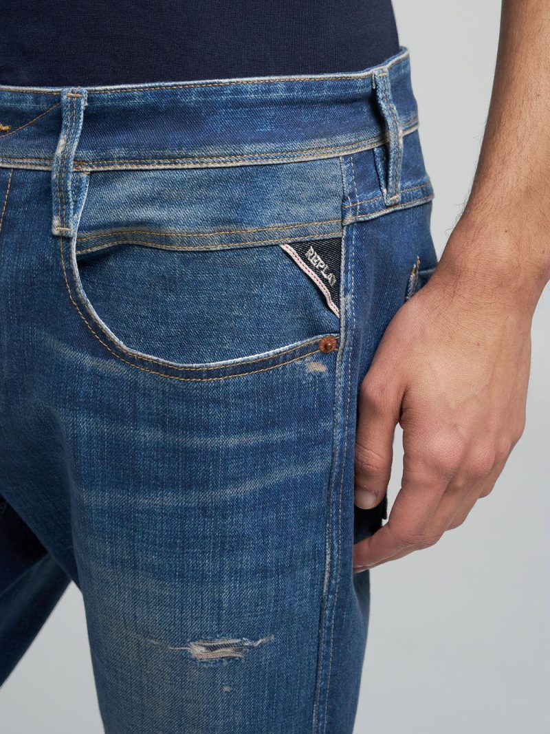 anbass slim fit dark blue denim
