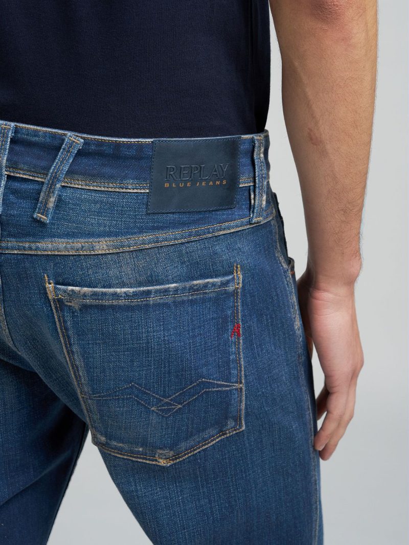 anbass slim fit dark blue denim