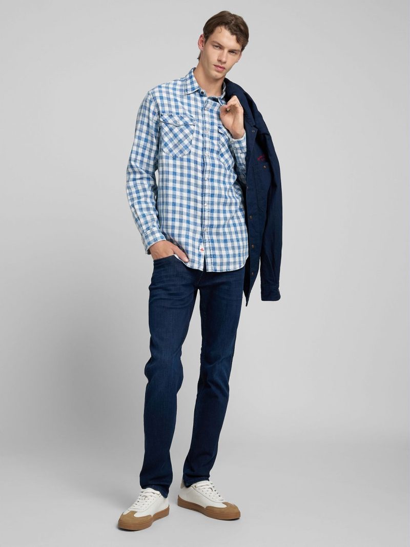 anbass slim fit jeans 10 oz dark indigo power stretch denim