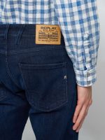anbass slim fit jeans 10 oz dark indigo power stretch denim