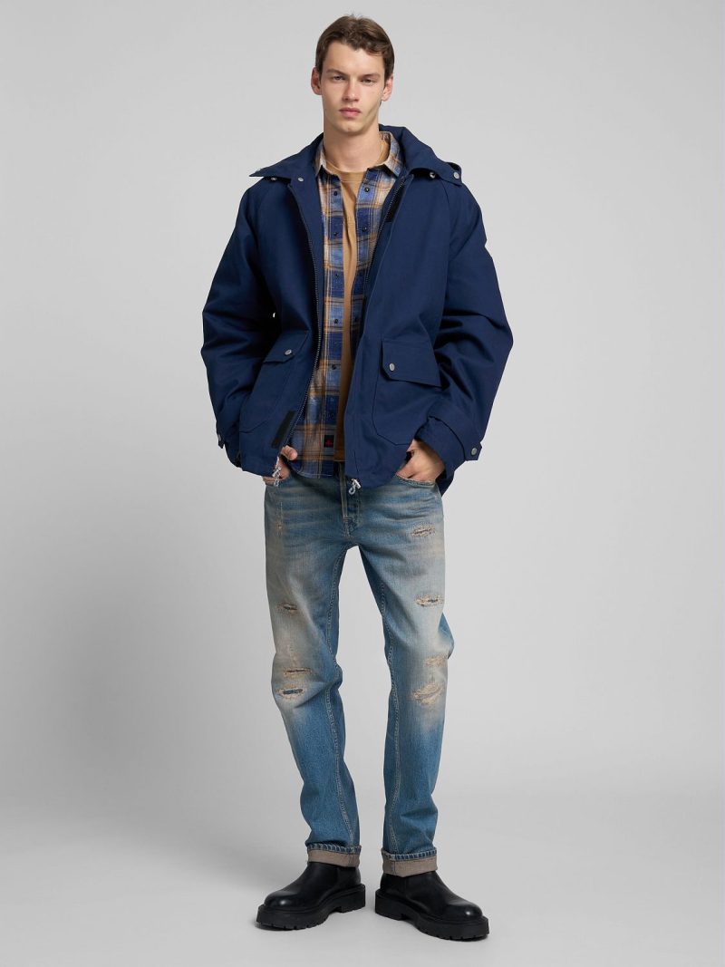 grover straight fit medium blue denim