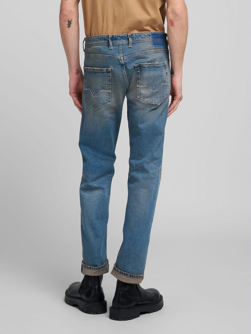 grover straight fit medium blue denim