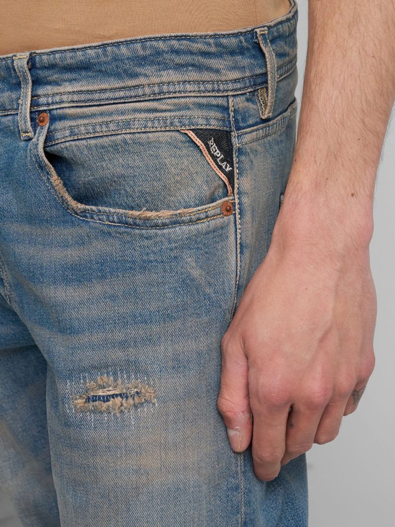 grover straight fit medium blue denim