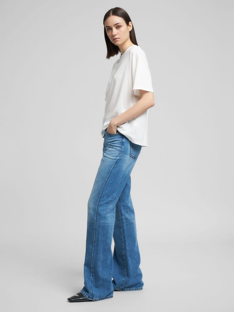 off white cotton crew neck t shirt