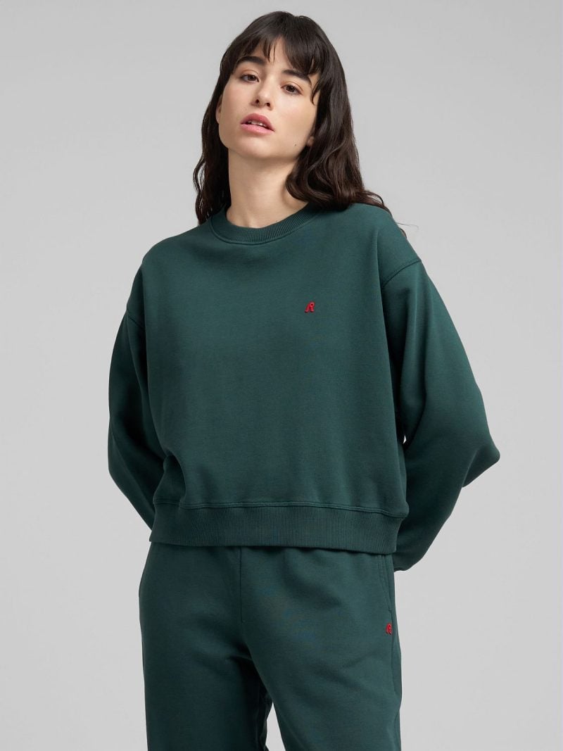 cotton sweatshirt with r embroidery