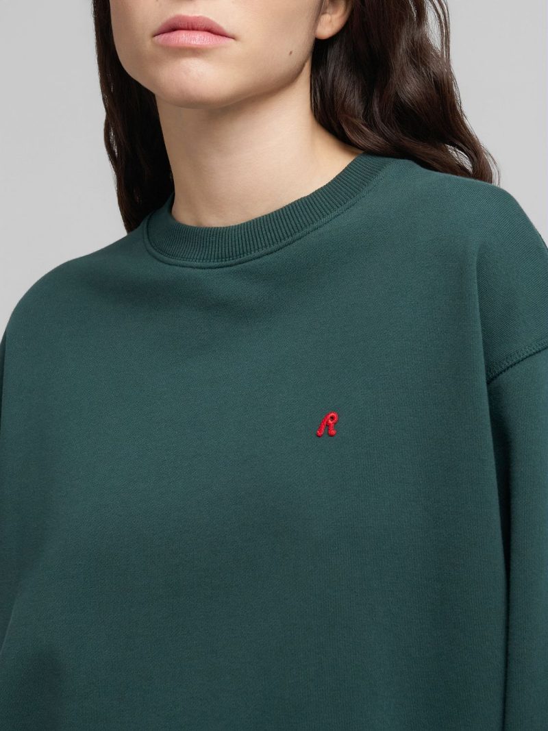 cotton sweatshirt with r embroidery