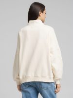 sweatshirt with high wrap neck