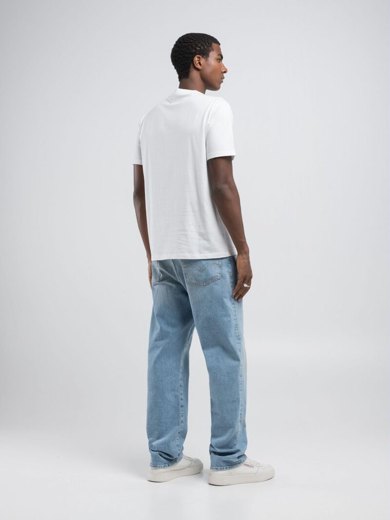 t shirt with maxi logo print natural