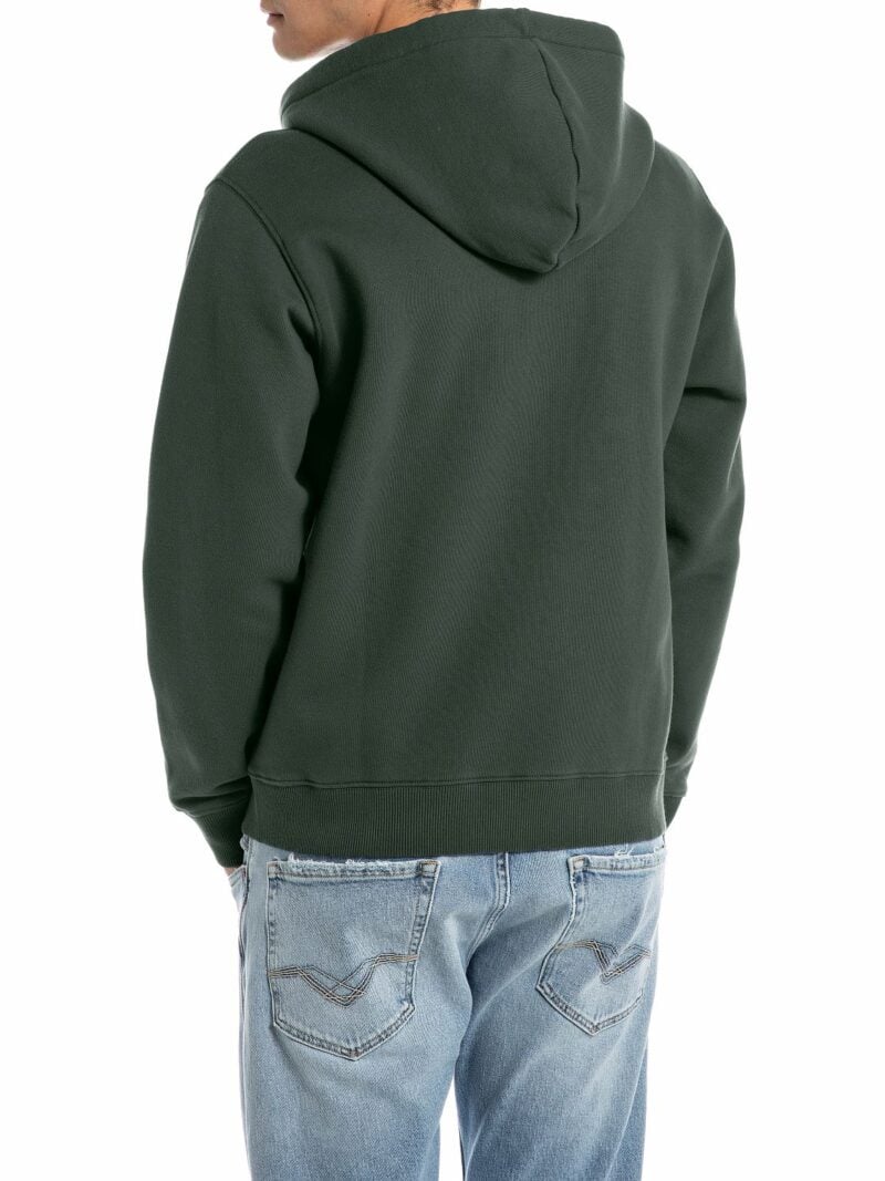 bottle green full zip hoodie