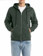 bottle green full zip hoodie