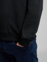 technical half zip hoodie black