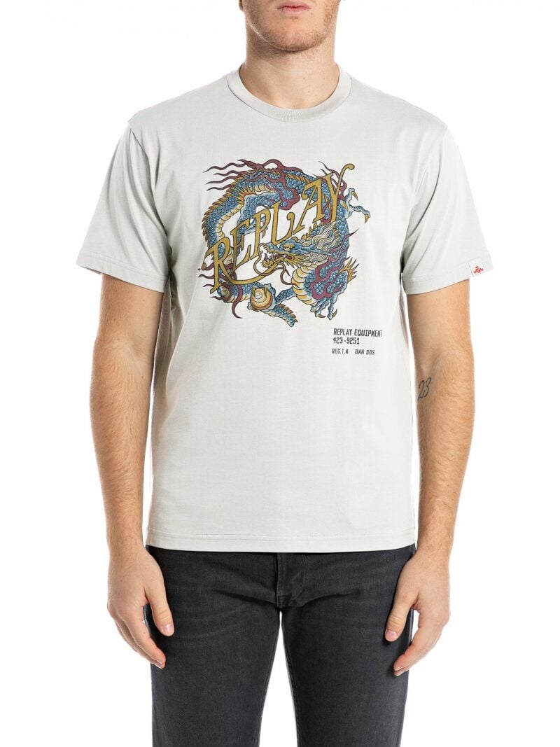 Dragon print cotton t-shirt