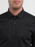black cotton poplin shirt