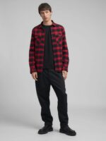 denim shirt with lettering