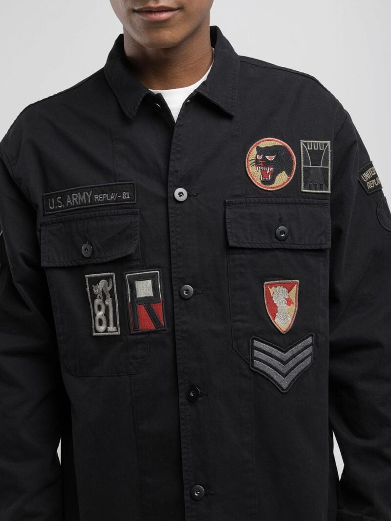 shacket with patch