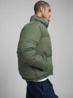 army green puffer jacekt