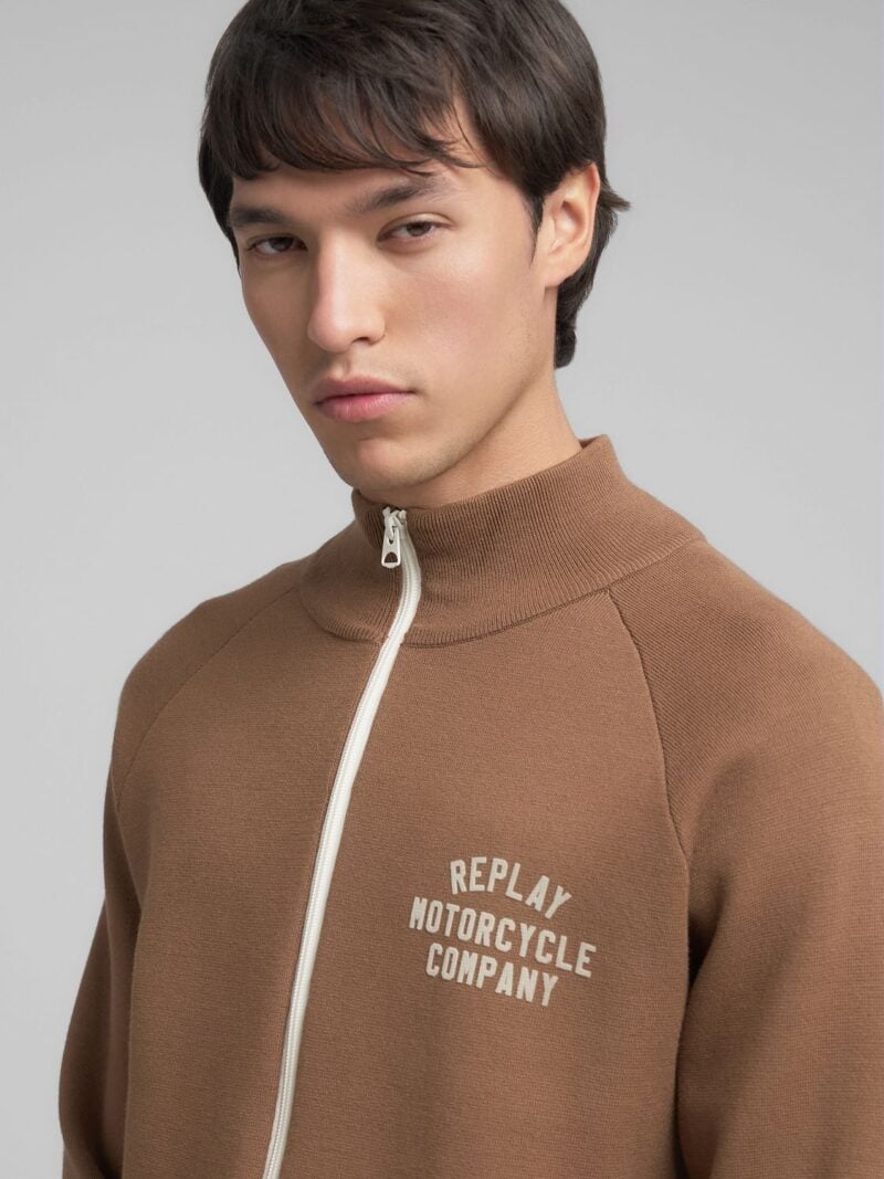 tobacco full zip sweat